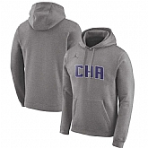 Charlotte Hornets Jordan Brand 2019-20 City Edition Club Pullover Hoodie Heather Gray,baseball caps,new era cap wholesale,wholesale hats